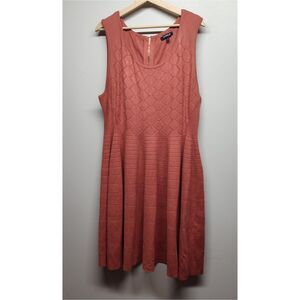 Torrid Knit Mini Dress Women Plus Size 2X Orange Sleeveless
